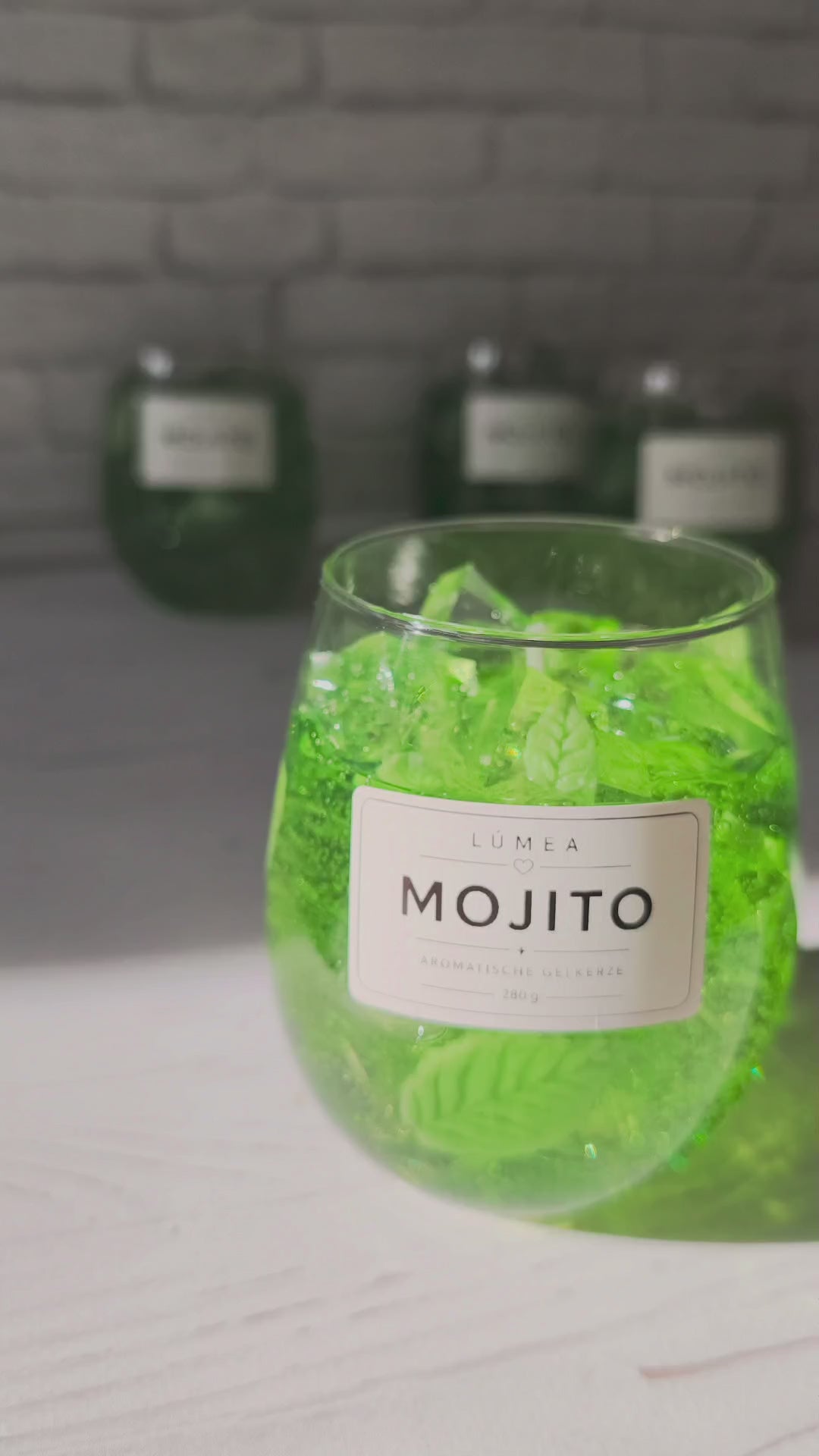 Mojito Gel Candle – Handmade Aromatic Gel Candle with Lime & Mint | 280g | Lúmea