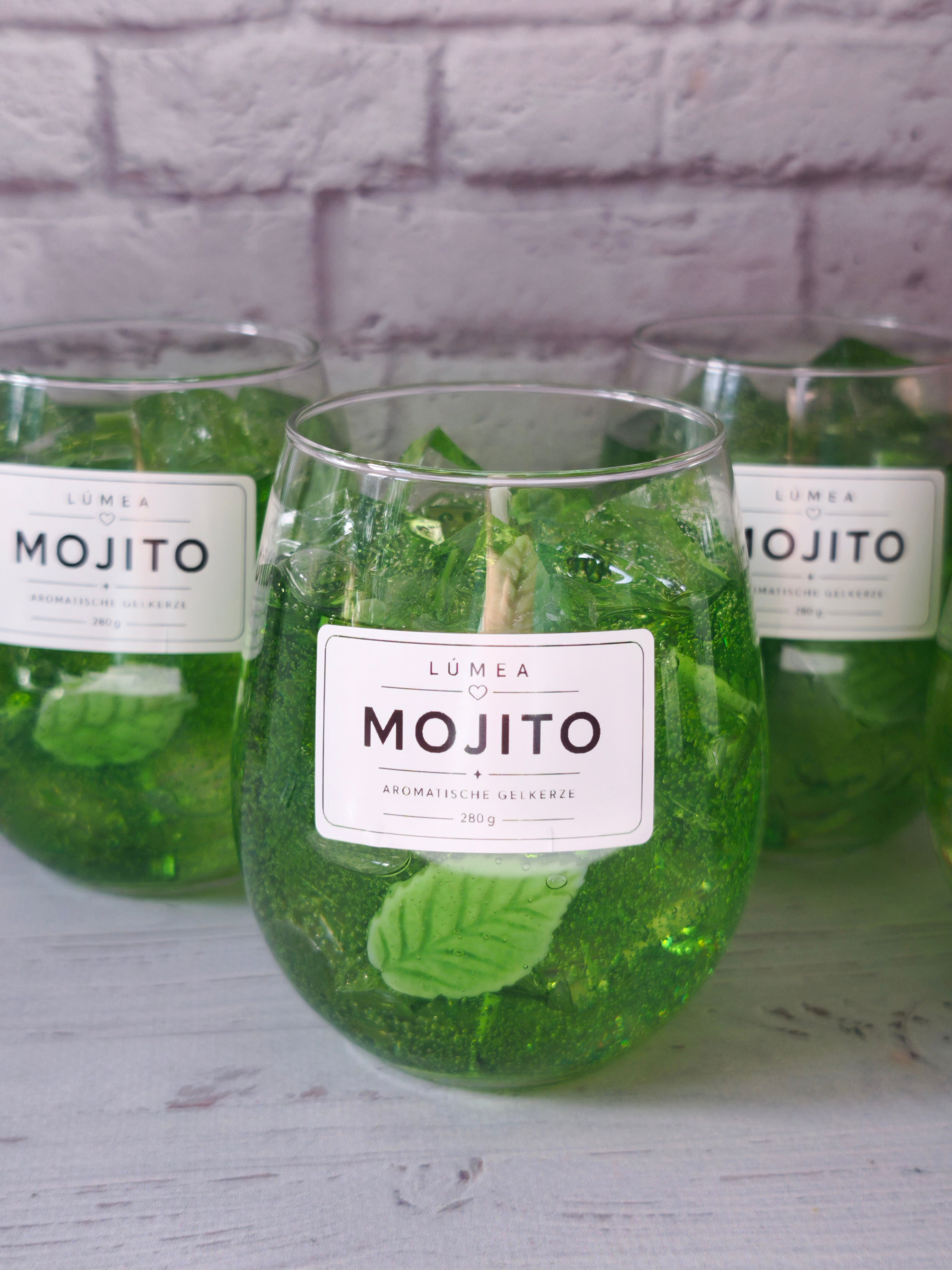 Mojito Gel Candle – Handmade Aromatic Gel Candle with Lime & Mint | 280g | Lúmea