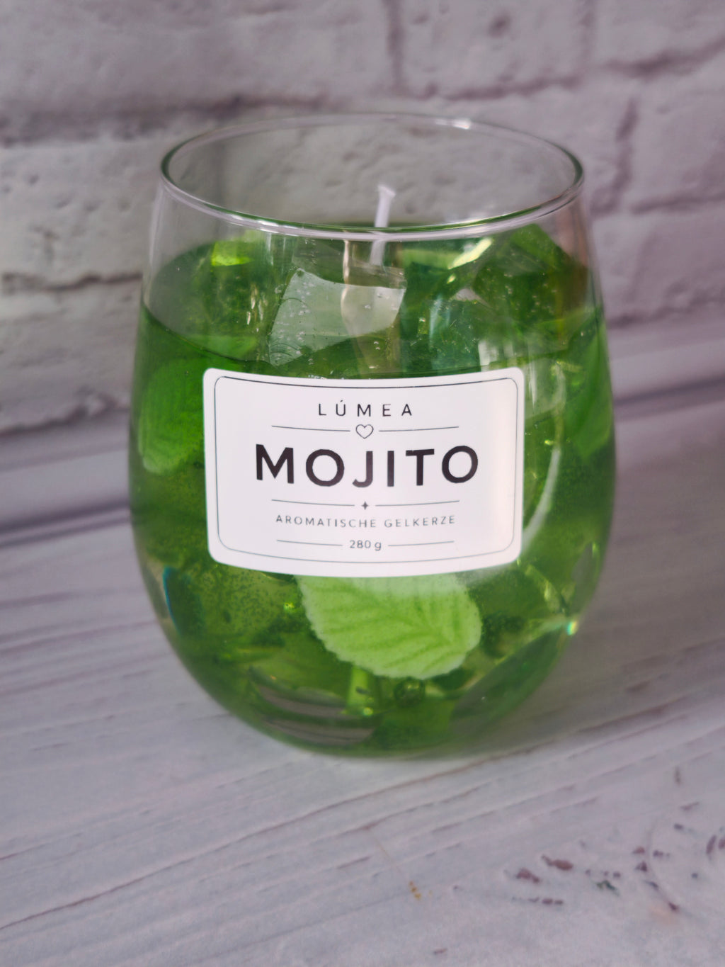 Mojito Gel Candle – Handmade Aromatic Gel Candle with Lime & Mint | 280g | Lúmea