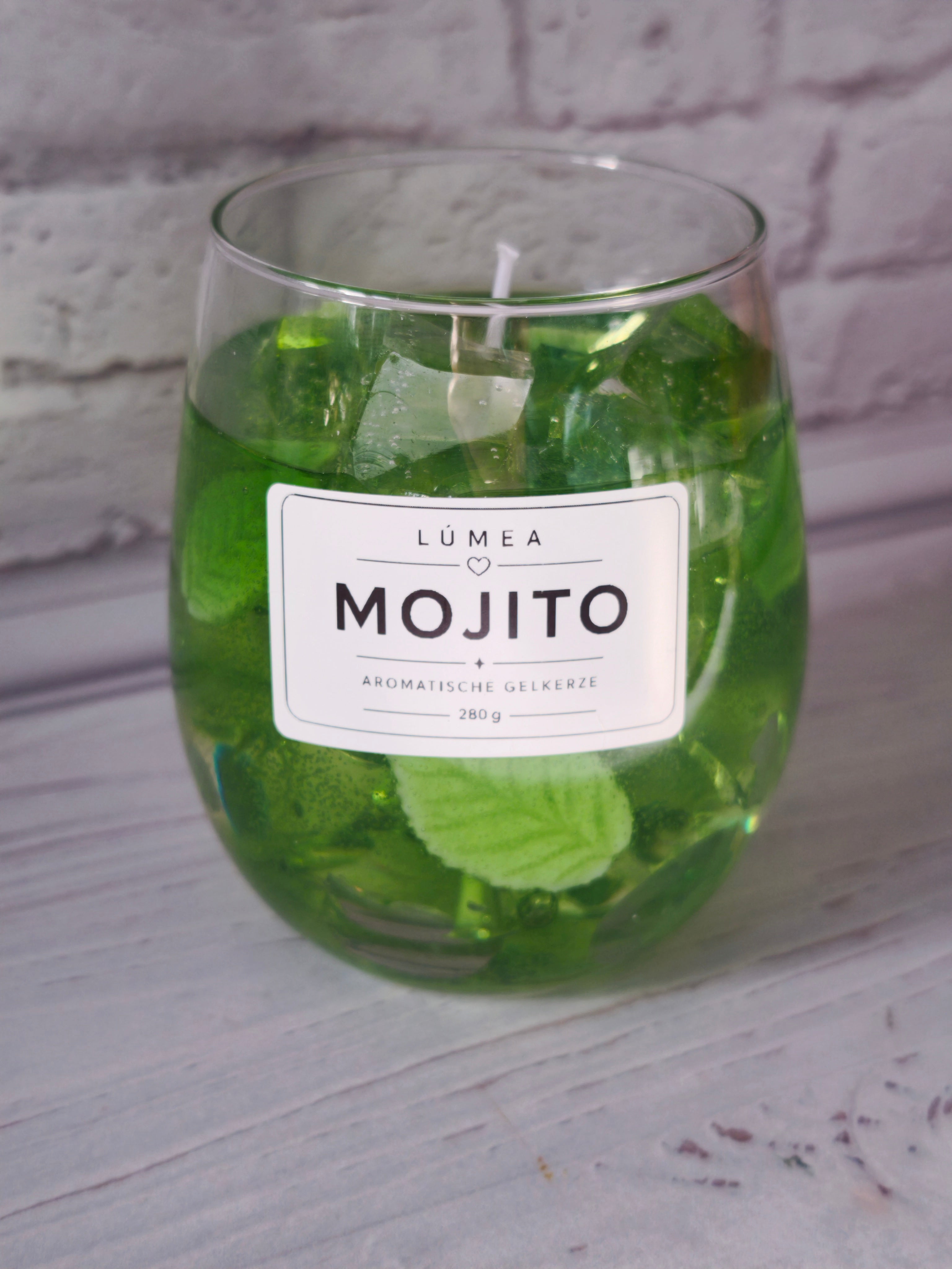 Mojito Gel Candle – Handmade Aromatic Gel Candle with Lime & Mint | 280g | Lúmea