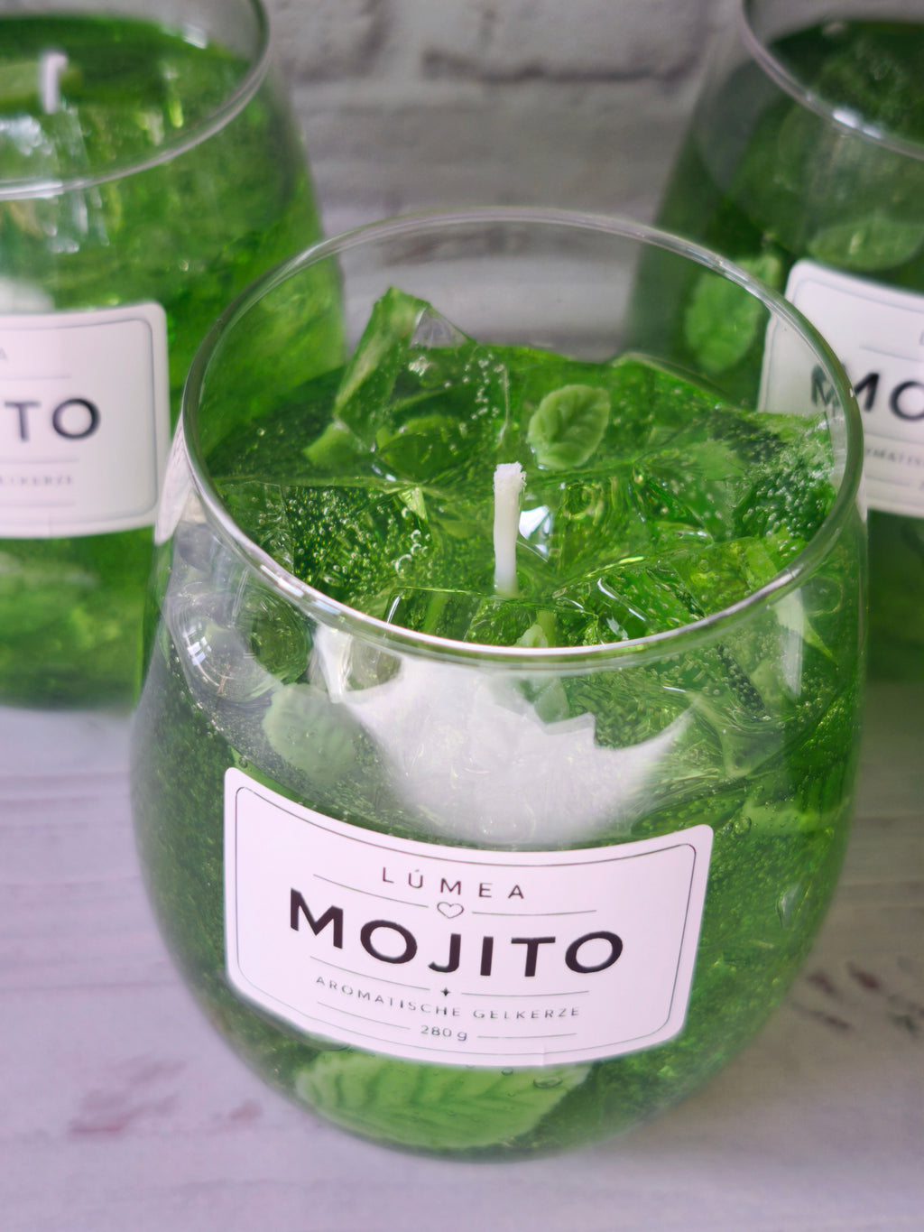 Mojito Gel Candle – Handmade Aromatic Gel Candle with Lime & Mint | 280g | Lúmea
