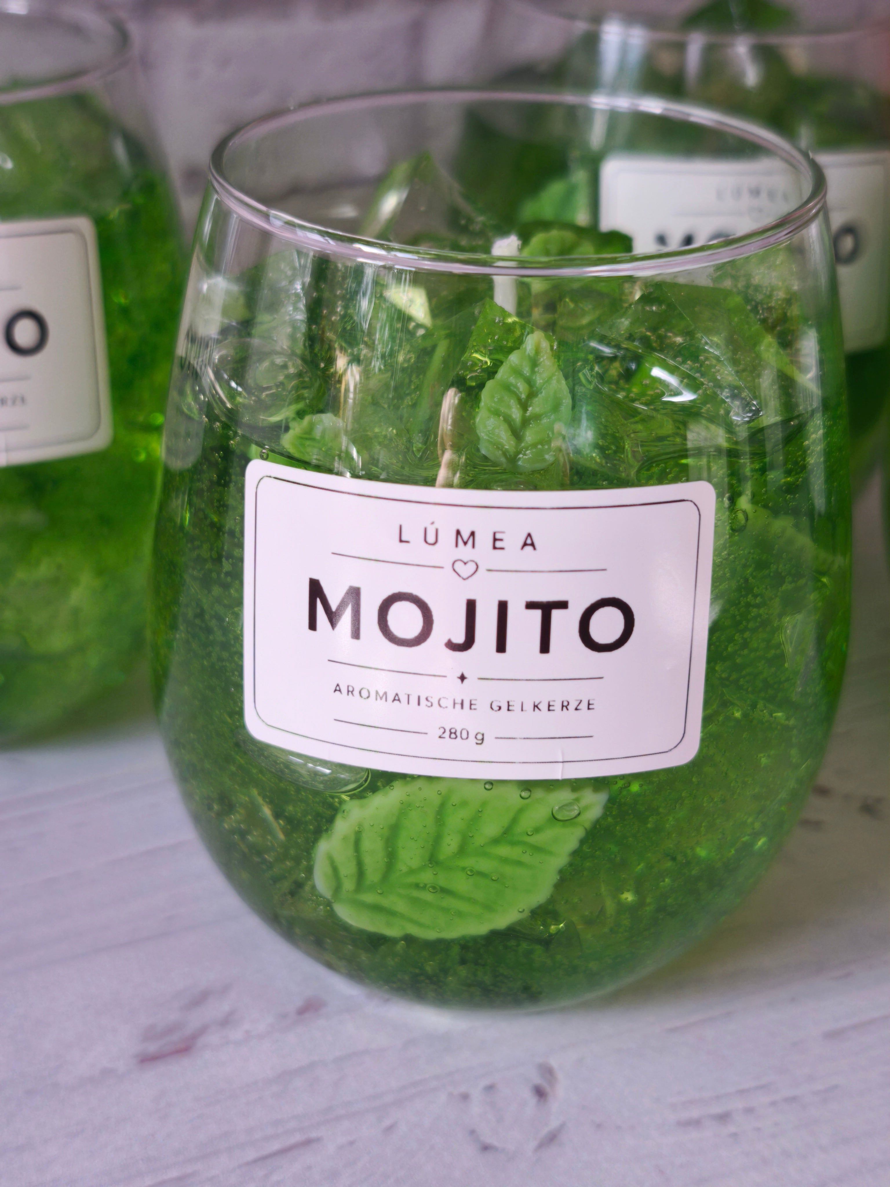 Mojito Gel Candle – Handmade Aromatic Gel Candle with Lime & Mint | 280g | Lúmea