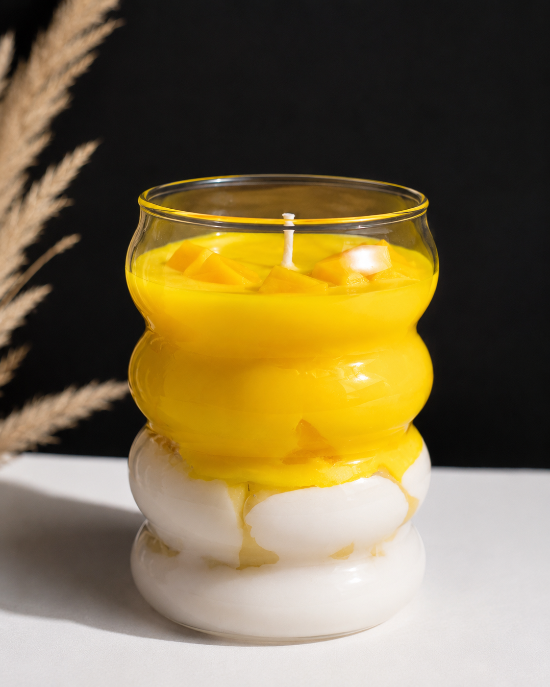 Mango & Kokos Duftkerze – Handgemacht von LÚMEA