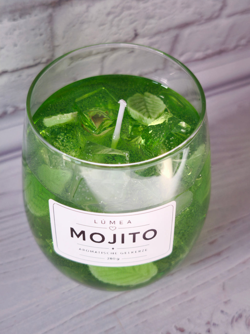 Mojito Gel Candle – Handmade Aromatic Gel Candle with Lime & Mint | 280g | Lúmea